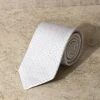 Pini Parma White "Classico" Tie - Hand Made In Italy Flash Sale