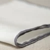 Pini Parma White/Grey Linen Pocket Square - Made In Italy Cheap