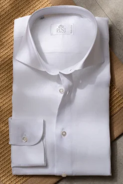 Pini Parma White Linen Shirt - Made In Italy Fashion