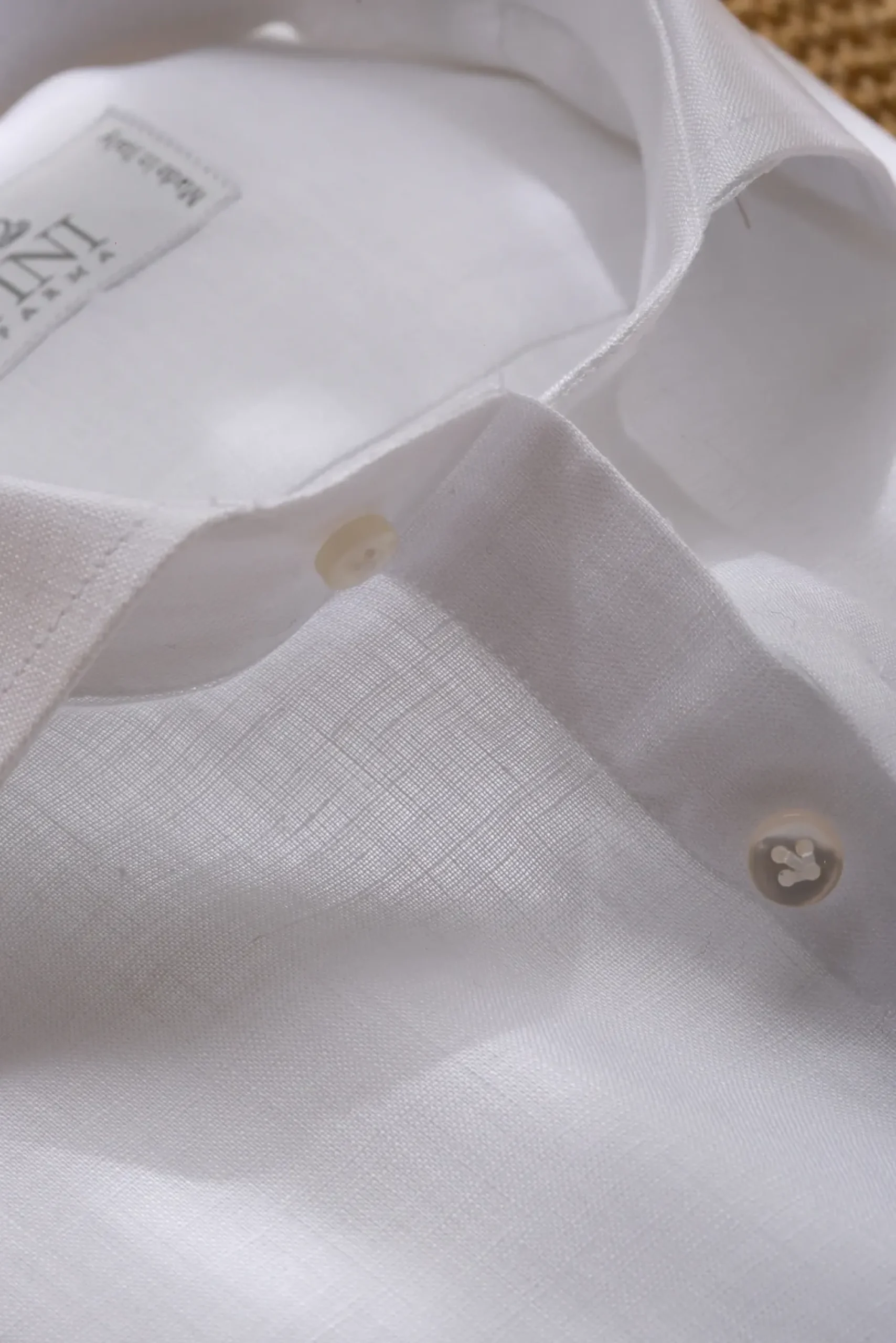 Pini Parma White Linen Shirt - Made In Italy Fashion