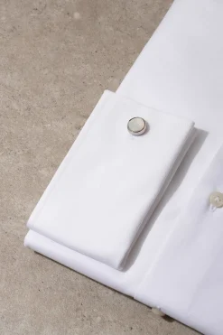 Pini Parma White Shirt With Double Cuff - Made In Italy Clearance