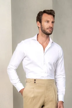 Pini Parma White Soft Touch Shirt - Made In Italy Cheap