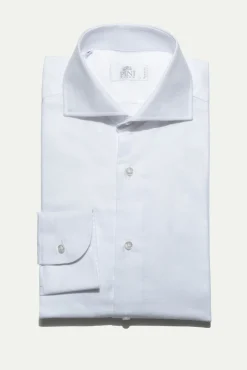 Pini Parma White Textured Shirt - Made In Italy Online