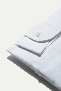 Pini Parma White Textured Shirt - Made In Italy Online
